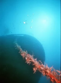 Underwater Sletreal Bow shipwreck diving in Varadero Cuba